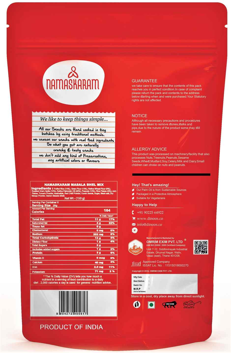 Namaskaram Masala Bhel Mix