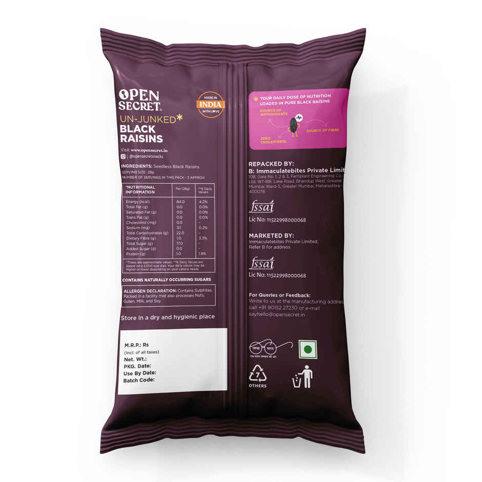 Open Secret Black Raisins