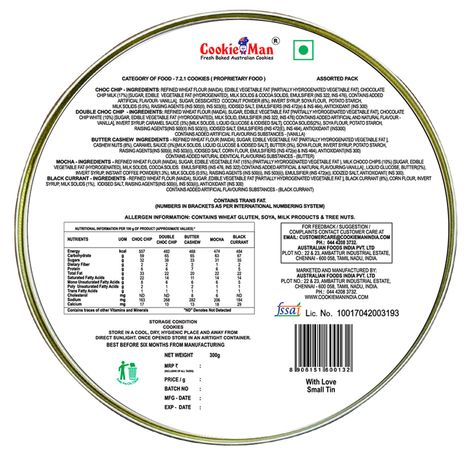 CookieMan with Love Assorted Cookies Gift Tin