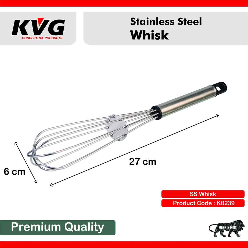 KVG Stainless Steel Whisk Hand Beater Durable Kitchen Whisk
