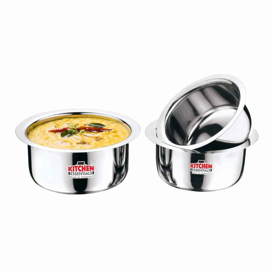 Kitchen Essentials Flat Bottom 3 Pcs Tope Set ( 8 ,9, 10)