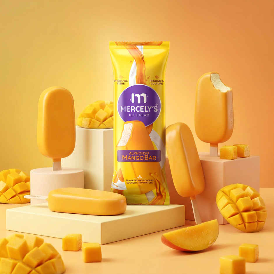 Mercely's Alphonso Mango Bar Ice Cream Stick