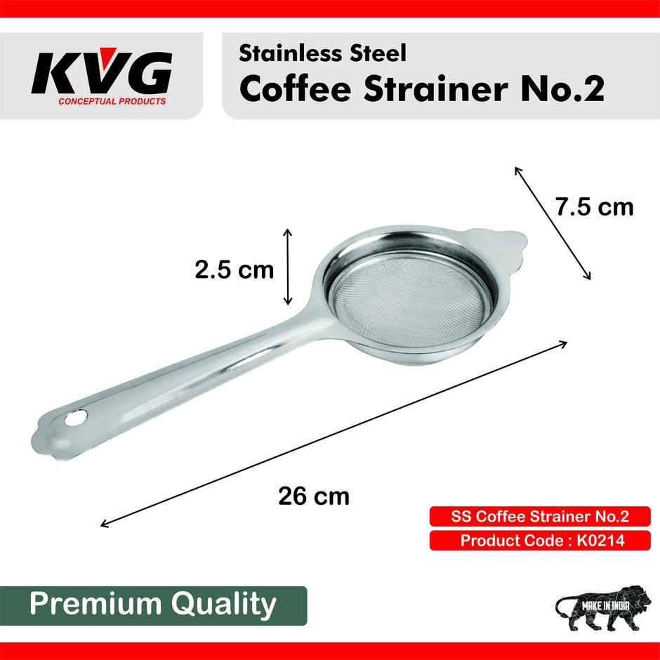 KVG Stainless Steel Tea & Coffee Strainer No.2 Fine Mesh Filter