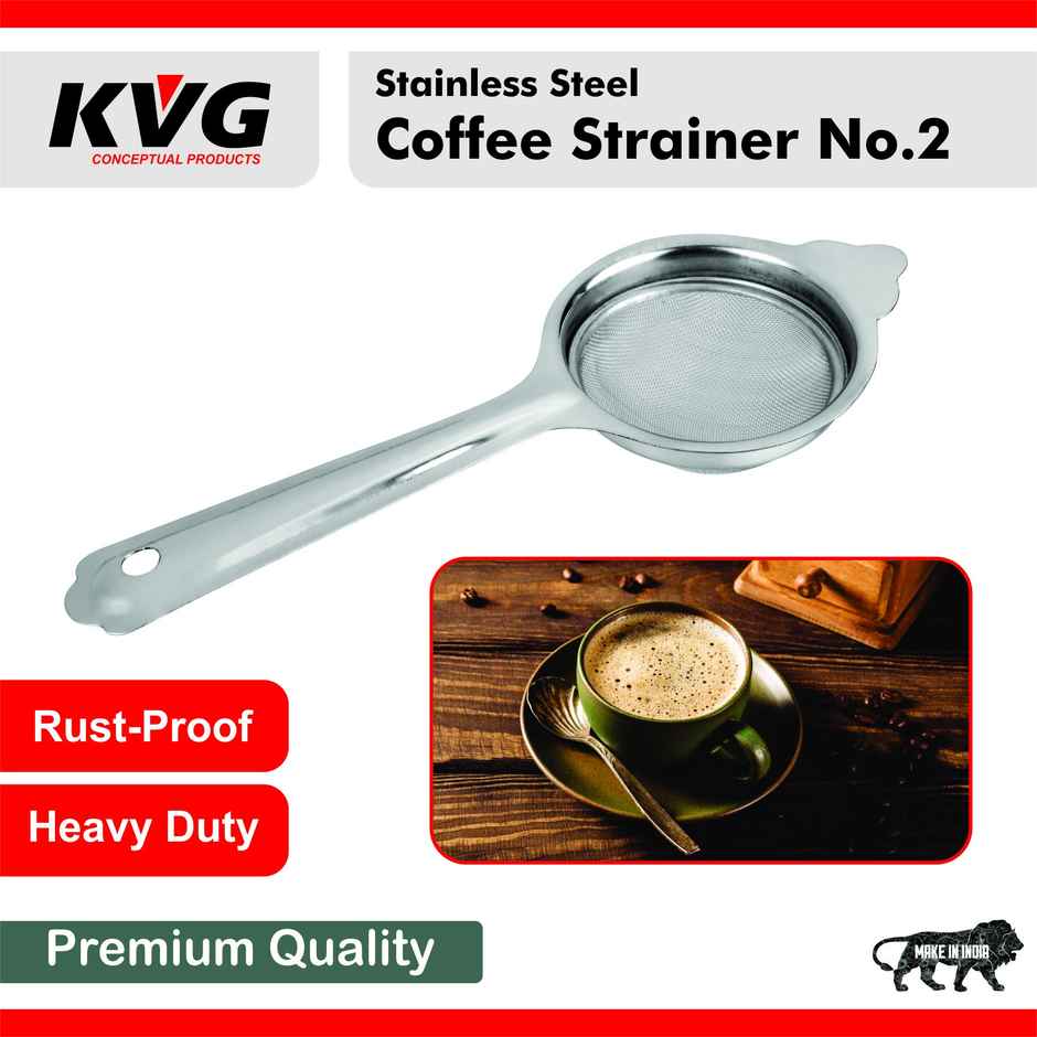 KVG Stainless Steel Tea & Coffee Strainer No.2 Fine Mesh Filter