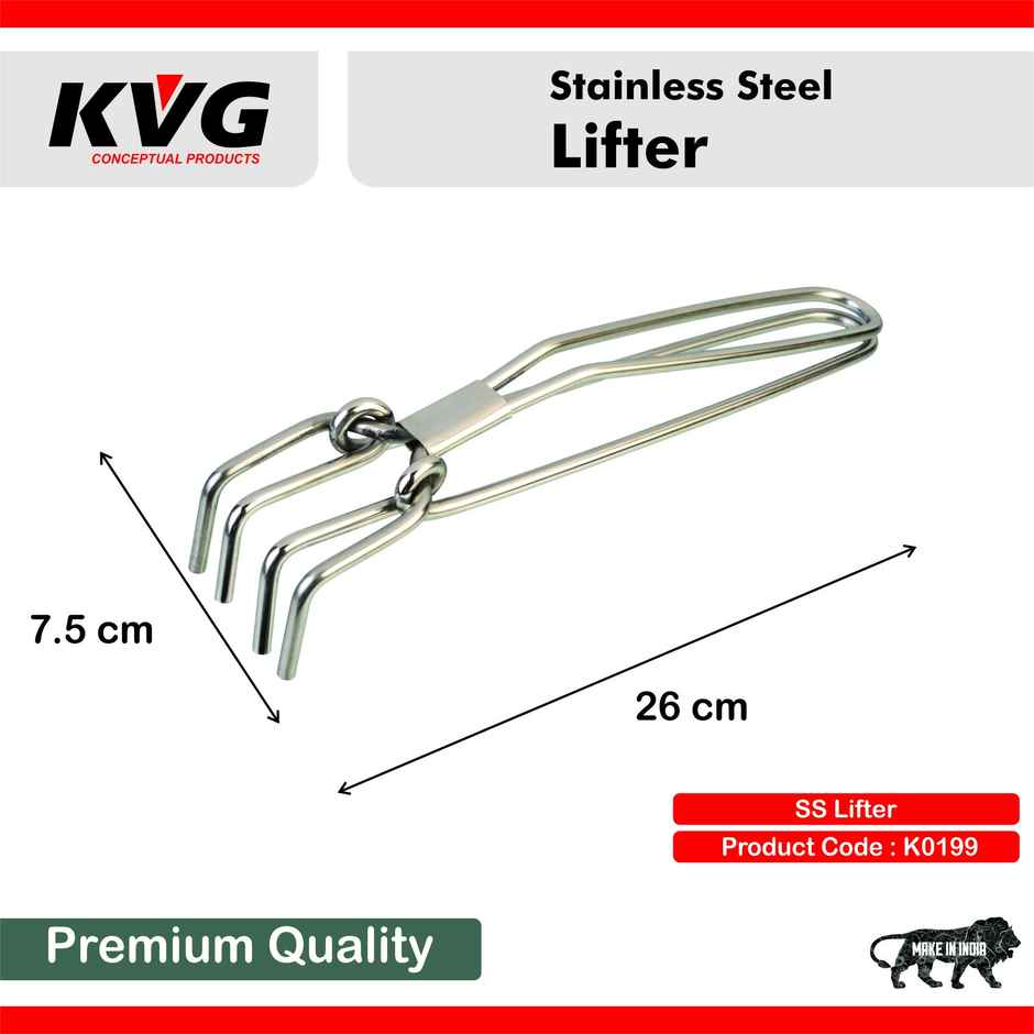 KVG Stainless Steel Doctor Pakkadifter | Wire Tong | Kitchen Utensil Holder