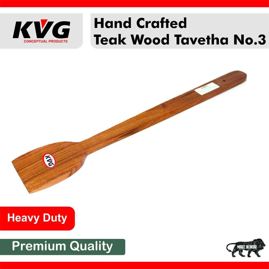 KVG Wooden Tavetha | Flat Friying Spetula | Palta