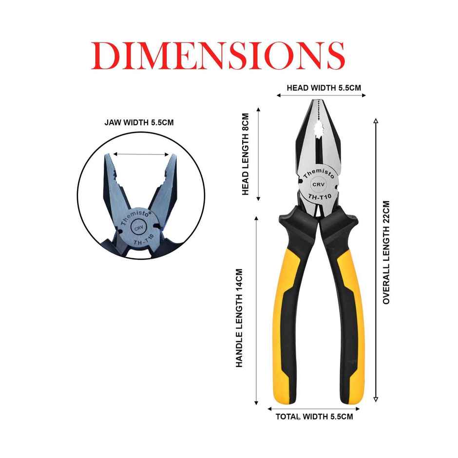 Themisto 8 Inch Combination Plier Crv (Yellow)