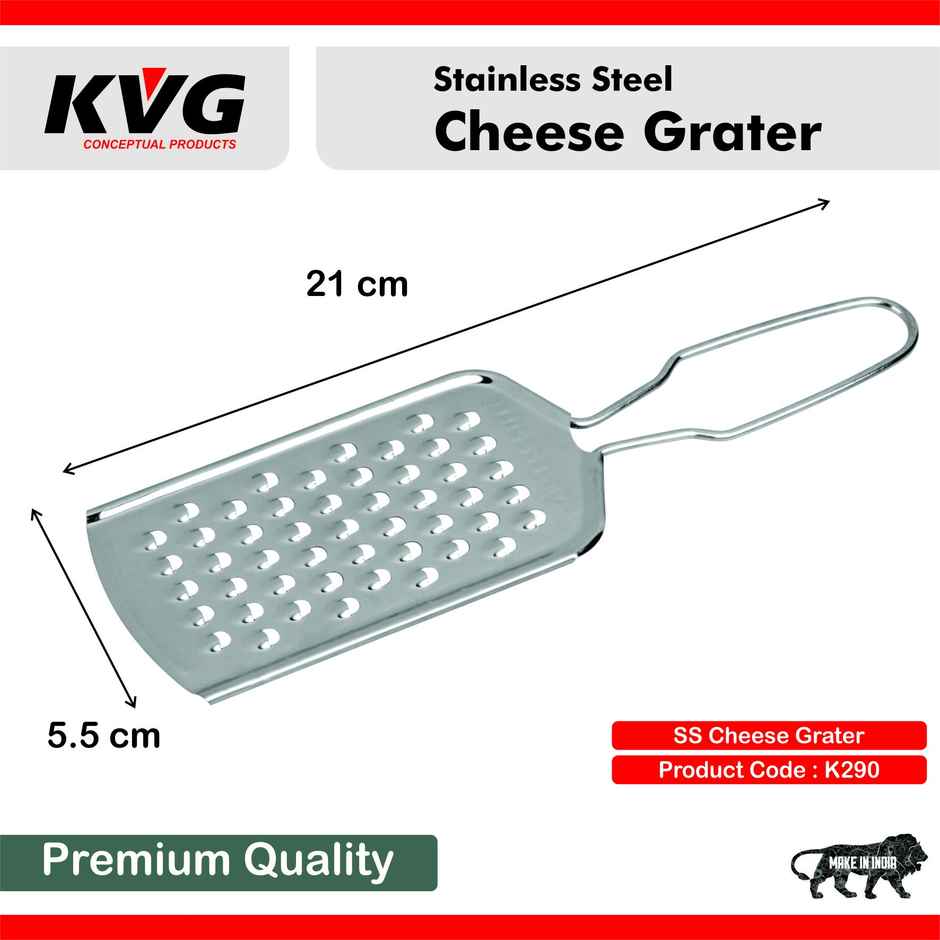 KVG Stainless Steel Grater | Carrot Grater Garlic & Ginger Grater | Slicer Cutter Cheese Grater