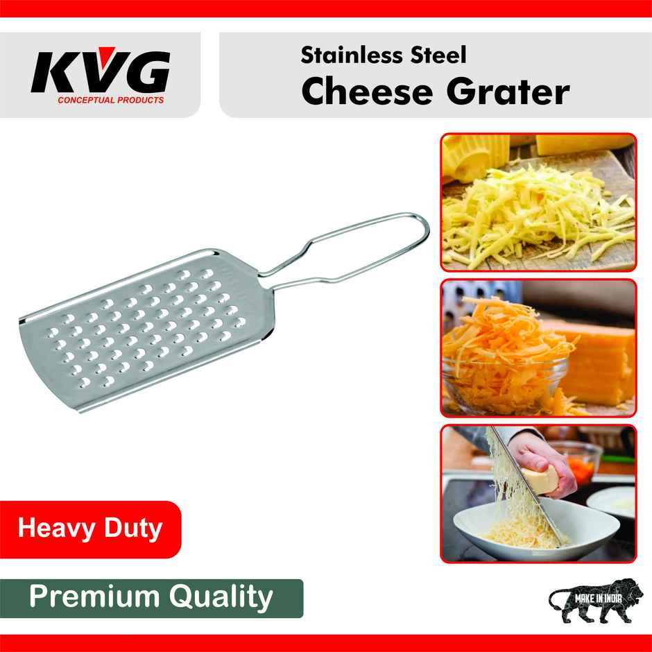 KVG Stainless Steel Grater | Carrot Grater Garlic & Ginger Grater | Slicer Cutter Cheese Grater