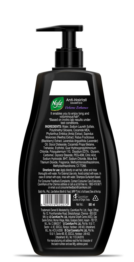 Nyle Naturals Volume Enhance Shampoo With Goodness Of Reetha And Blackberry