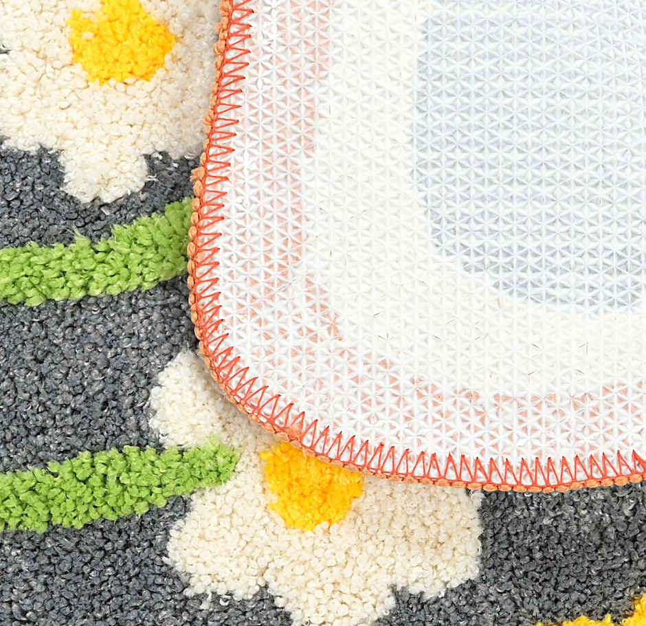 Saral Home Little Flower Super Soft Microfibre Bath Mat 38x60 cm Anti Skid