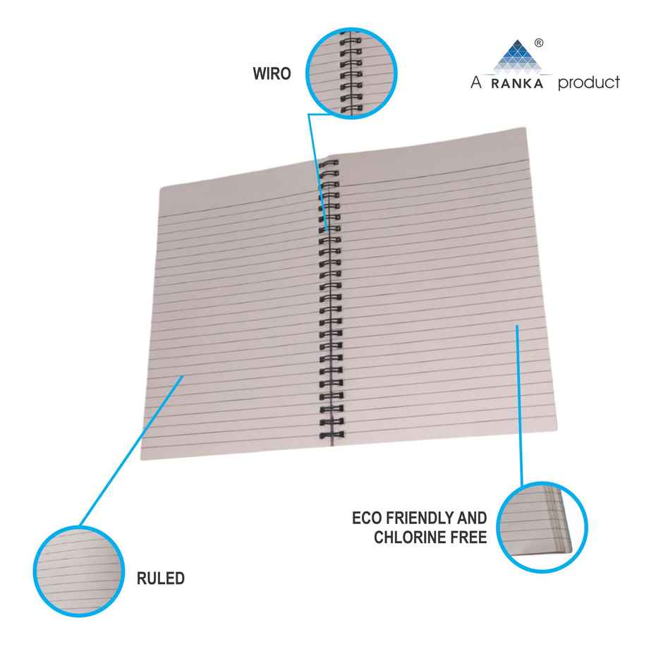 Ranka Supremo A5 Wiro Notepads Ruled, 160 Pages - Assorted