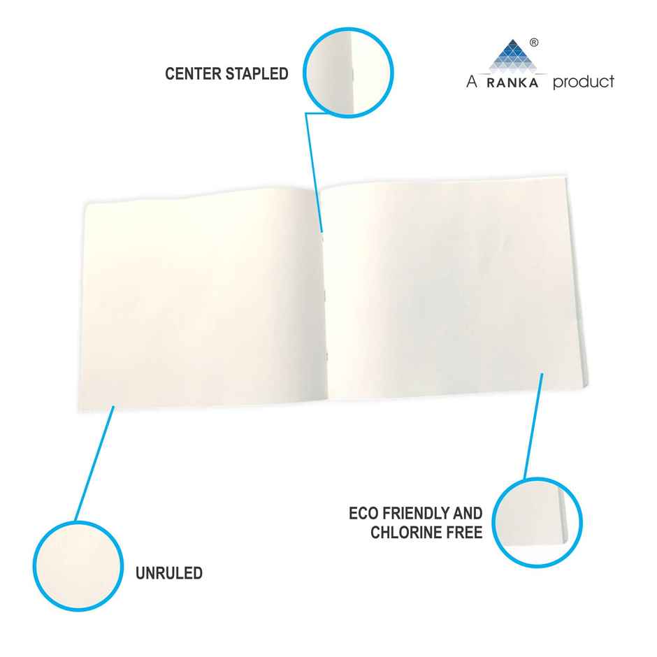 Ranka Supremo Drawing Book 27.5 X 34.7 Cm, Unruled | 36 Pages | 100 Gsm Paper | Assorted