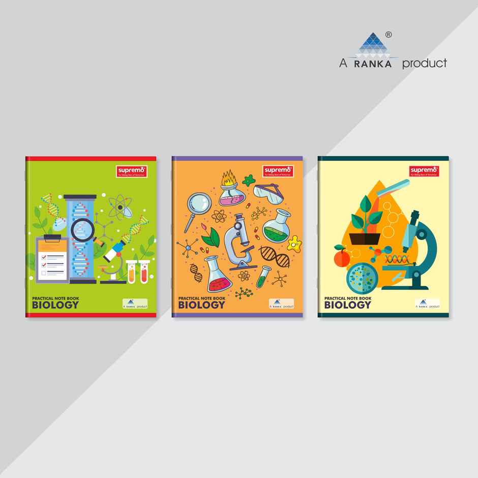 Ranka Supremo Biology Practical Book | Single Line & Blank Sides | 100 Pages | Standard | 27 X 22 cm