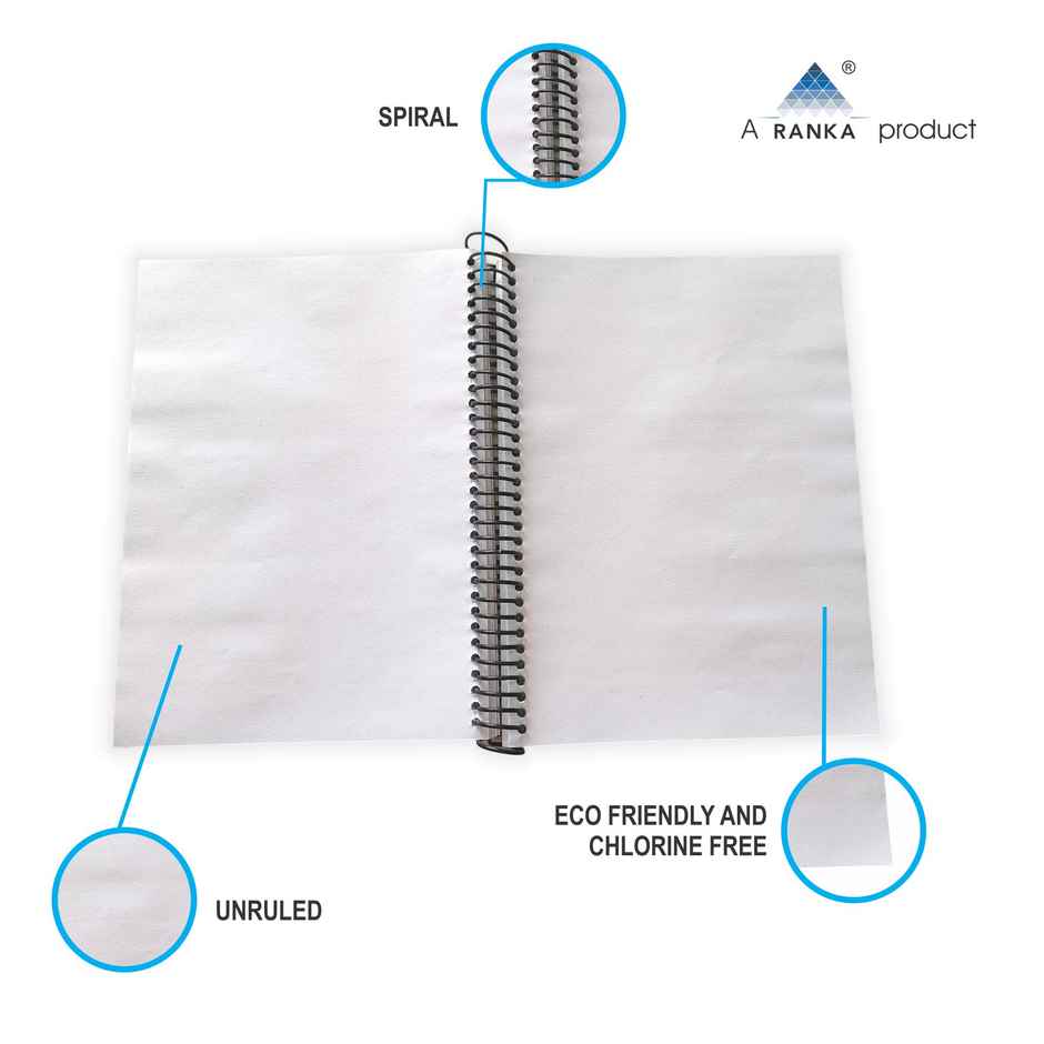 supremo A4 Spiral 5 Subject Notebook Unruled (30 x 21 cm, 300 Pages, Assorted Designs)