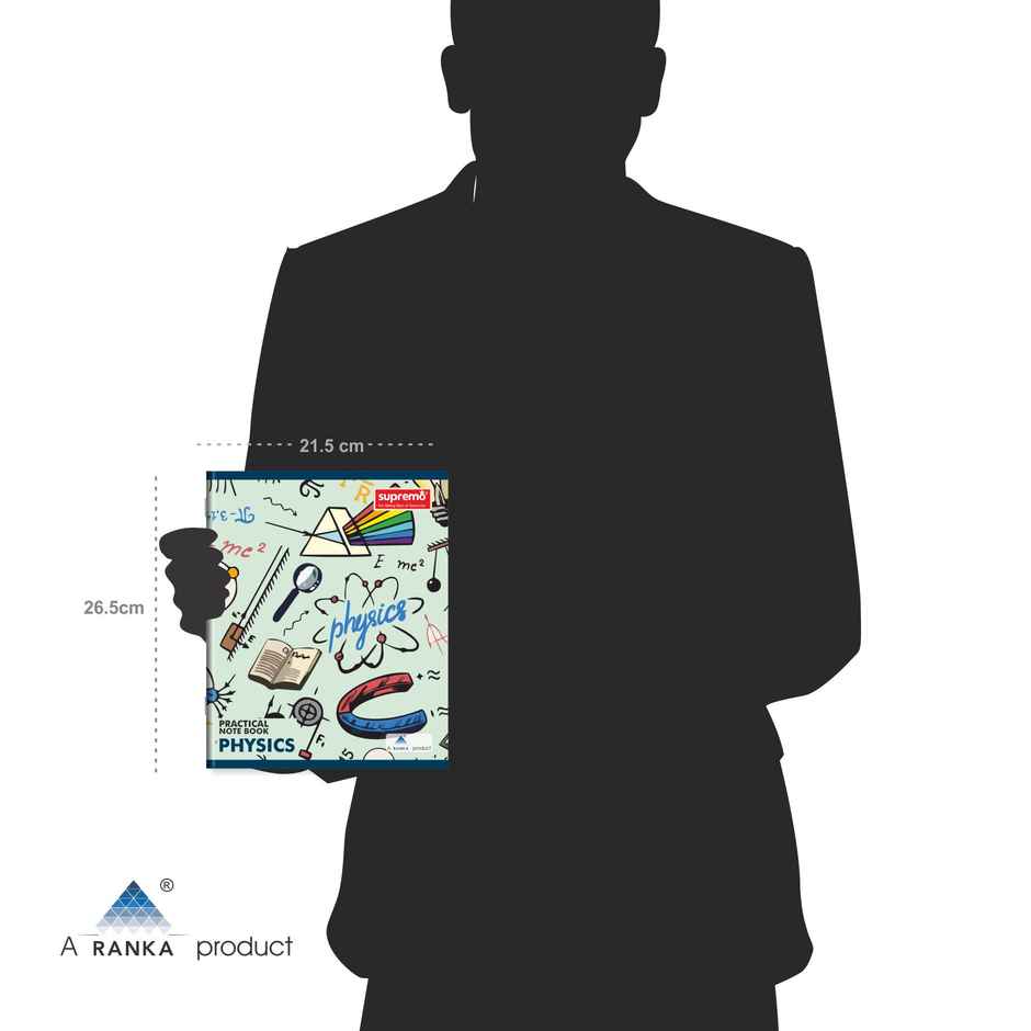 Ranka Supremo Practical Book Physics 265 X 215 Mm, Single Line/ Blank (Standard), 140 Pages