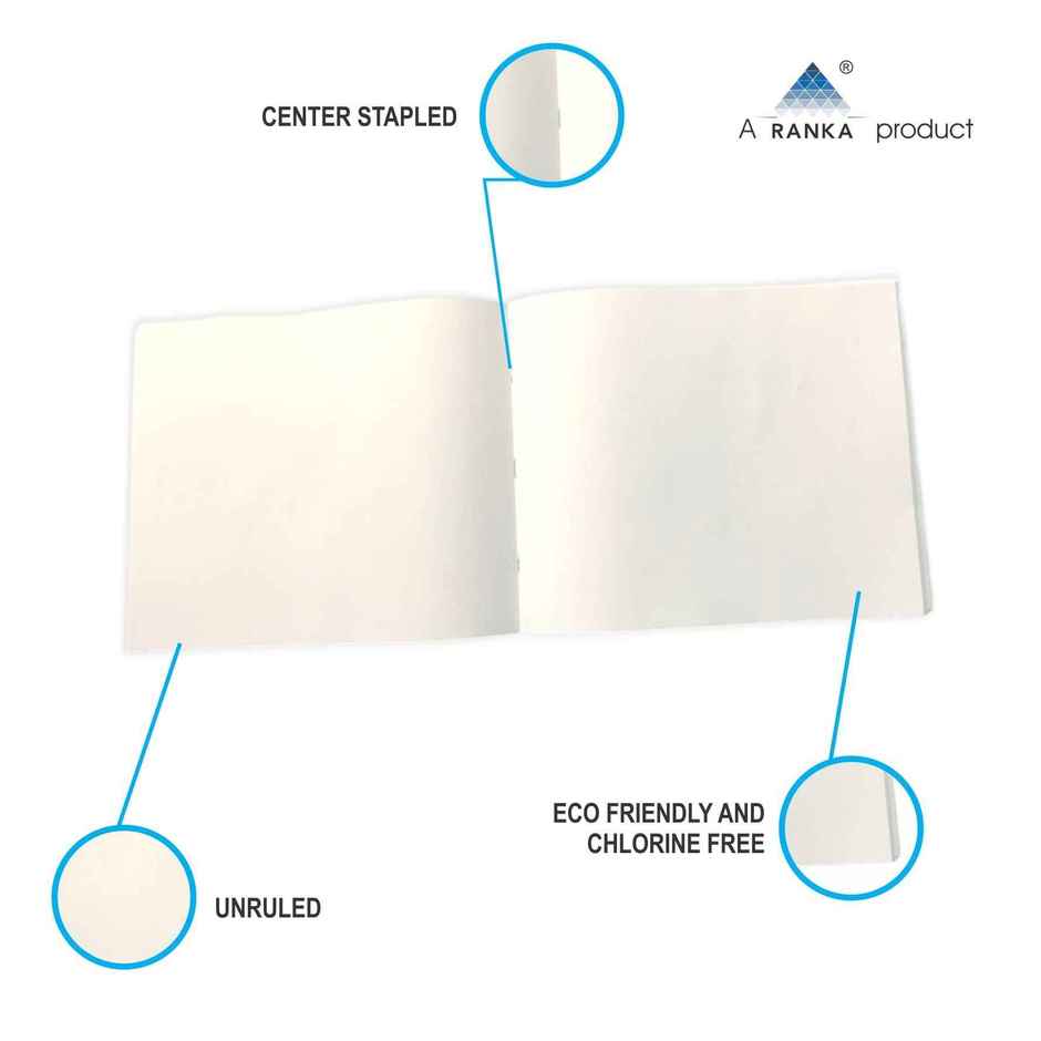 Ranka Supremo Drawing Book 27.5 X 34.7 Cm, Unruled | 36 Pages | 100 Gsm Paper | Assorted