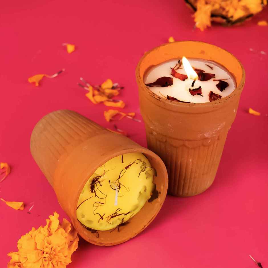 Soulflower Chai Kulhad Scented Candles