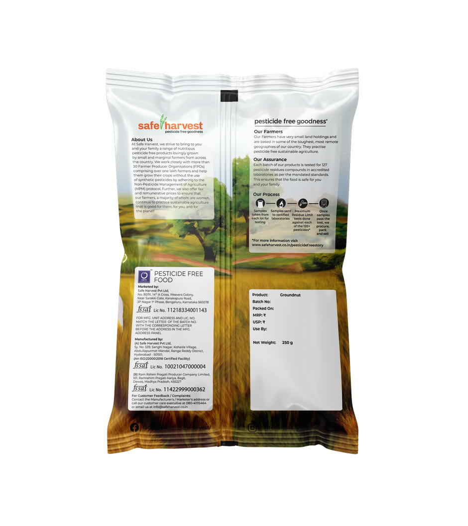 Safe Harvest Groundnut (Mungfali) | Aflatoxin Free | Pesticide Free | Chemical Free