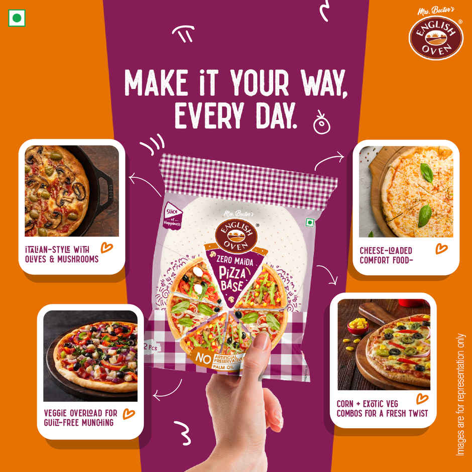 English Oven Zero Maida Pizza Base | No Artificial Preservatives| No Palm Oil