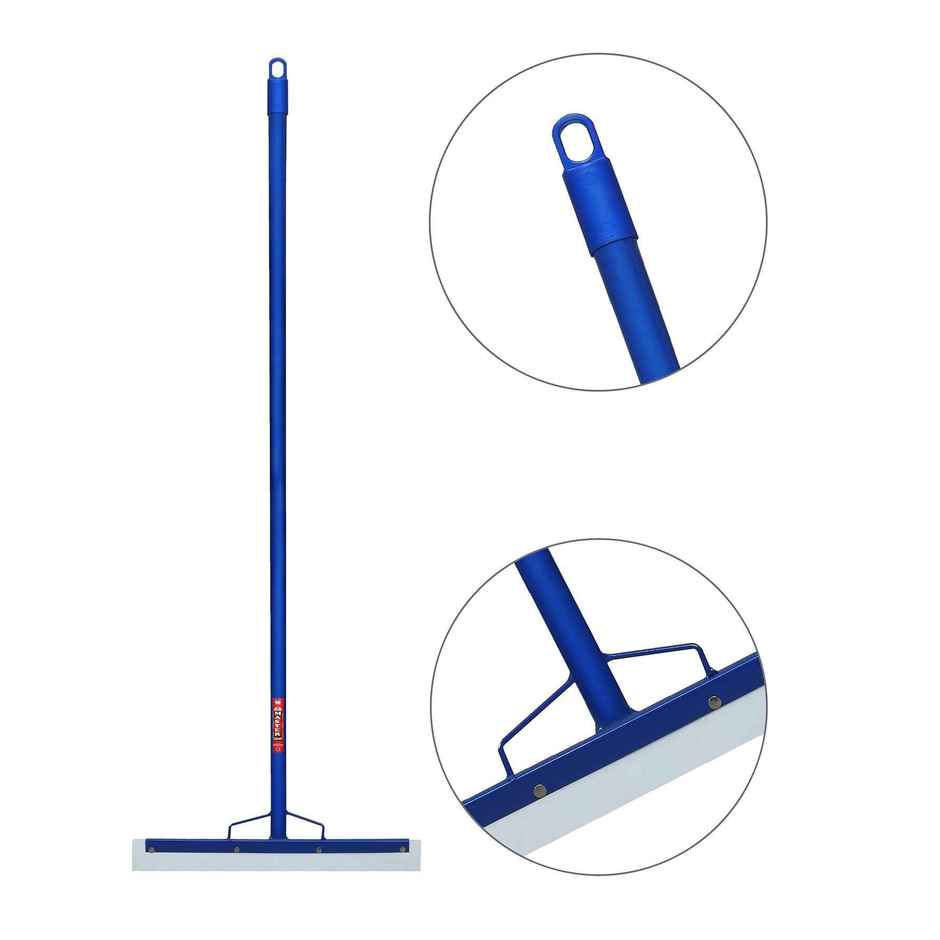 Antzco Blue Powder Coated Wiper 18" With 4 Feet Metal Handle | Blue