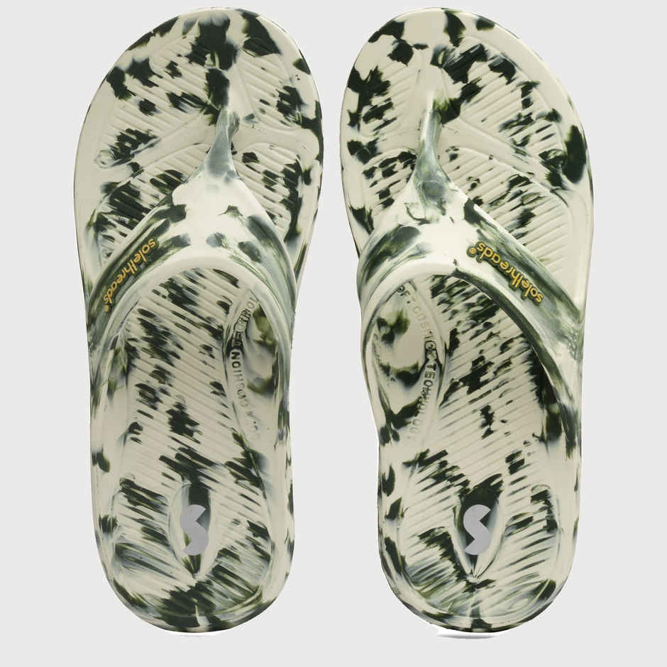 Solethreads Ortho Elite Marble Olive Flip-Flops & Slippers for Men | Size - India-UK 10