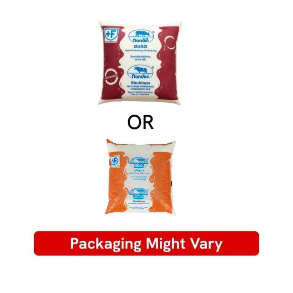 Nandini Standardised Fresh Milk (Pouch Orange)(1pc) & Cucumber Green(1pc) Combo
