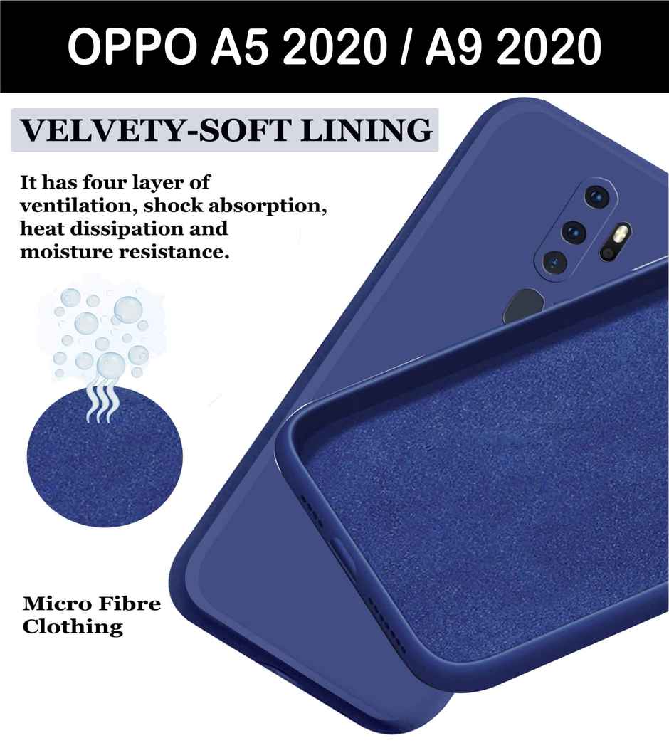 Artistque Case for Oppo A5 2020 / A9 2020 Back Cover - Plain Liquid Silicone Cover