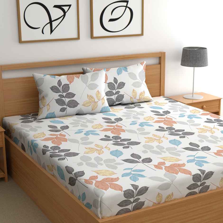 CHHAVI INDIA King Size Bedsheet With 2 Pillow Covers | Design Kb1709