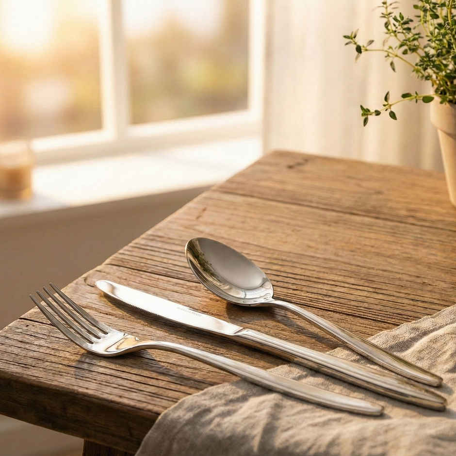 Blackcarrot Cutlery | Set of 3 | Silver | 304 Food Grade Stainless Steel