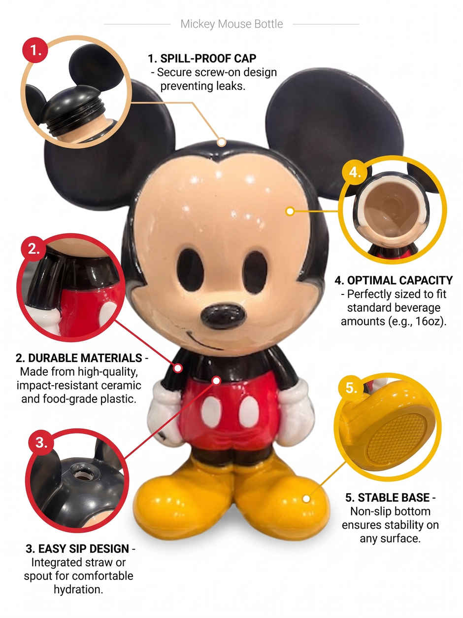 Striders 3D Character Sipper Bottle Mickey | 240 ml