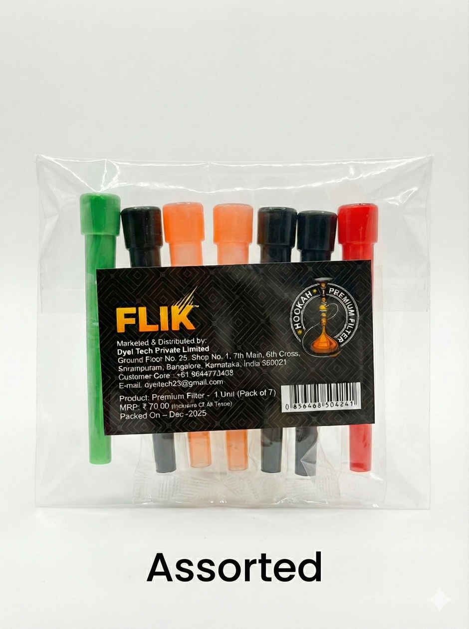 Flik Premium Pre-Cut Hookah Foil (1pc) & Flik Premium Hookah Filters (1pc) & Stash-Pro Premium Magic Coal (10pc) Combo 