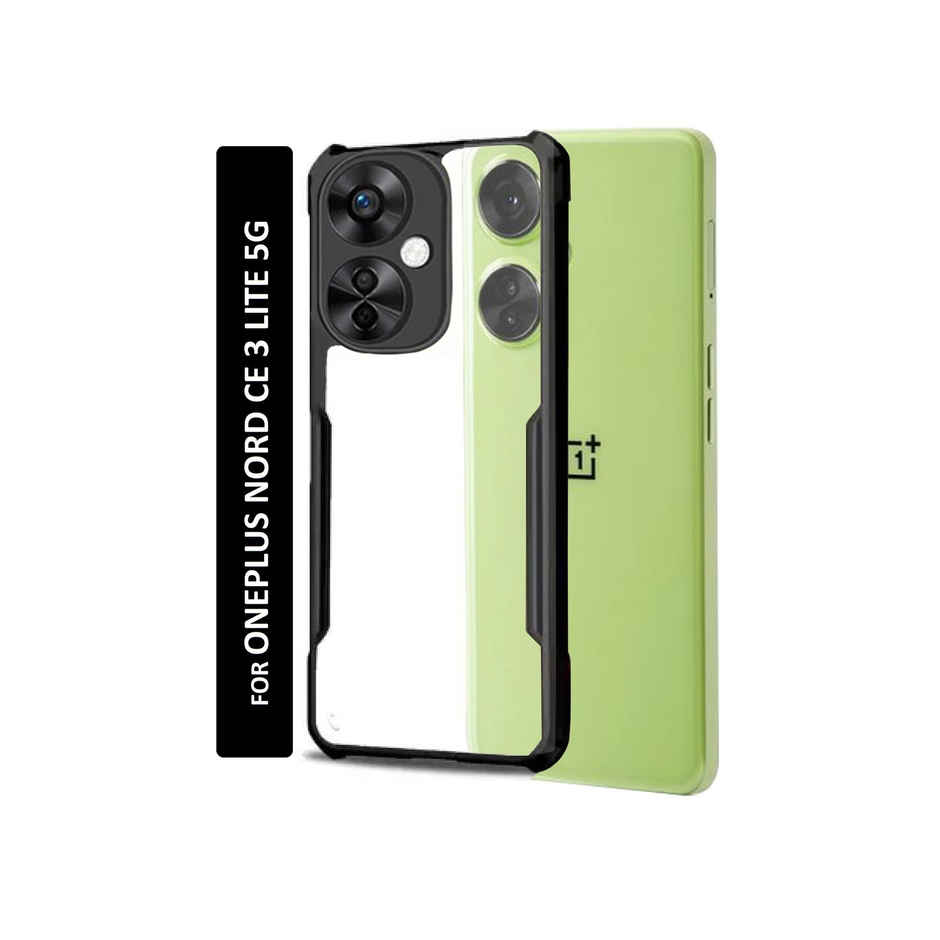 Kwine Case Oneplus Nord Ce 3 Lite Back Cover - Black Bordered Transparent Case