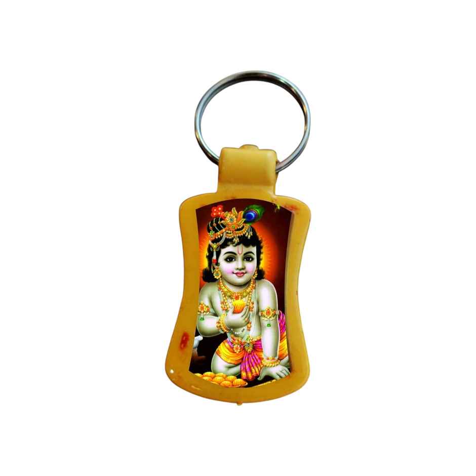 Divine Vibes Laddu Gopal Ji Square Key Chain