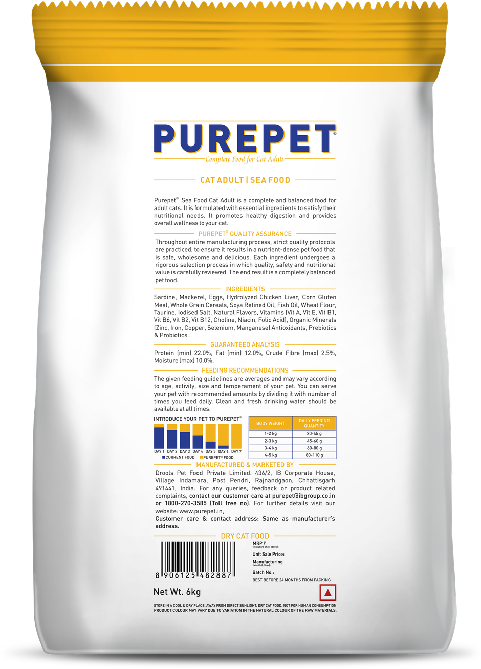 Purepet Sea FOOD Adult Cat FOOD