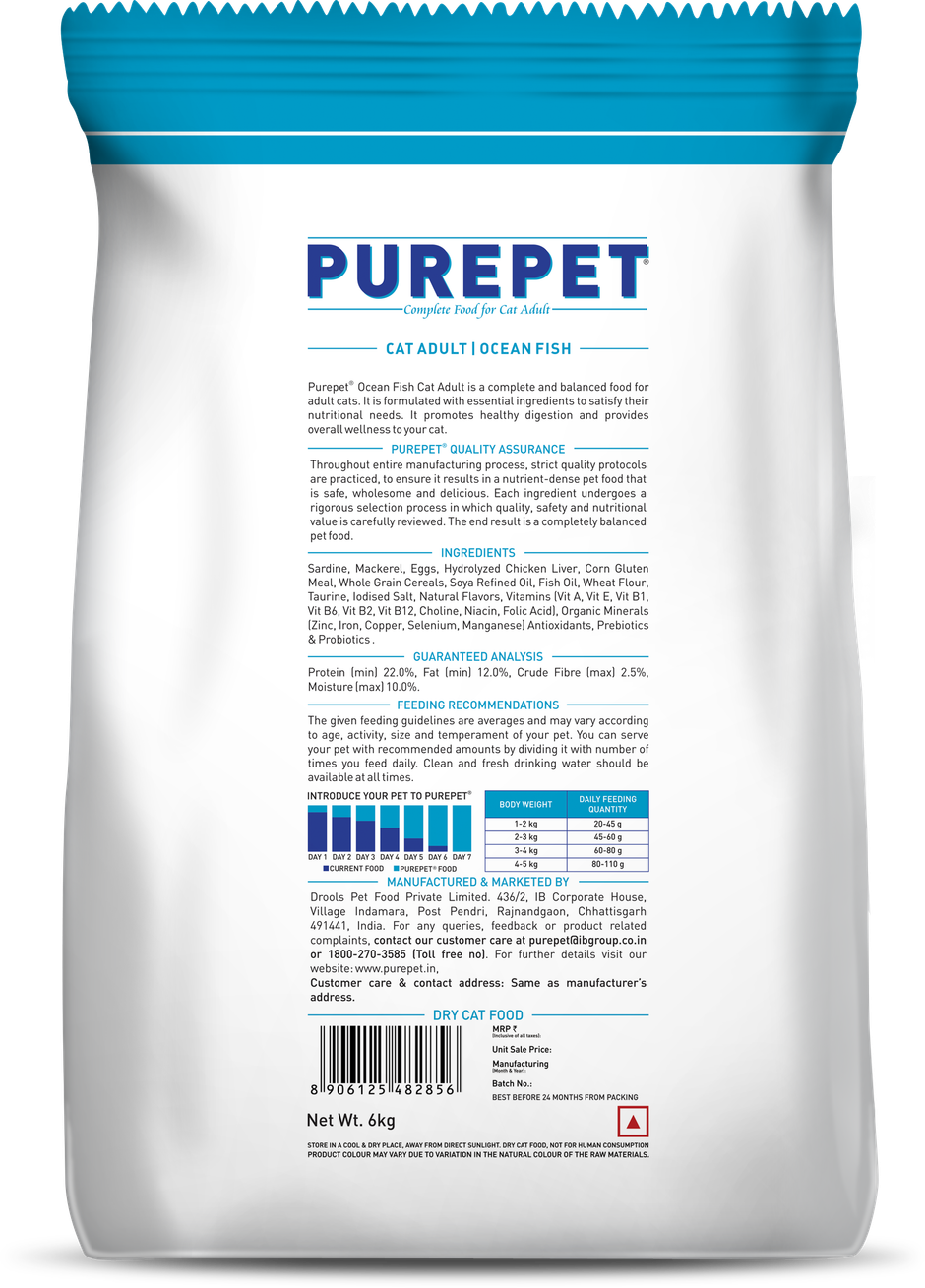 Purepet Ocean Fish Adult Cat FOOD