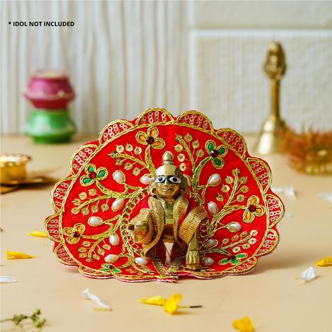 Floral Kundan Decorative Ladoo Gopal Dress for Idol Size 1 | Krishna Costume | Krishna Janmastami Special (Ecraftindia)