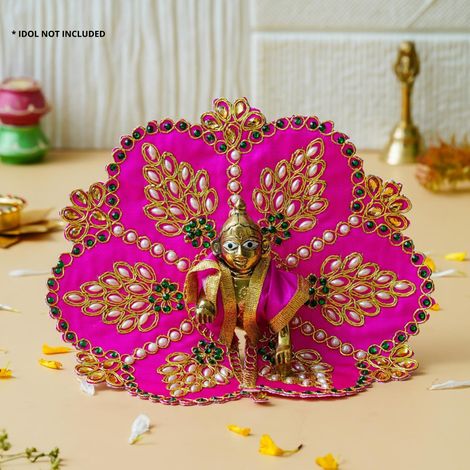 Floral Decorative Laddu Gopal Dress for Idol (Size 4) Krishna Costume | Krishna Janmastami Special (Ecraftindia)