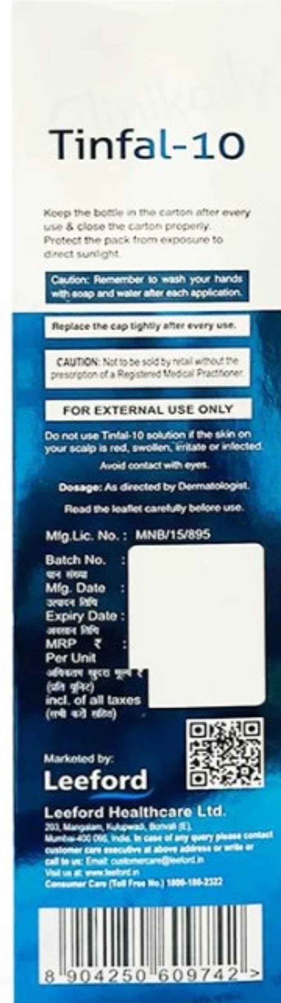 Tinfal-10 Topical Solution