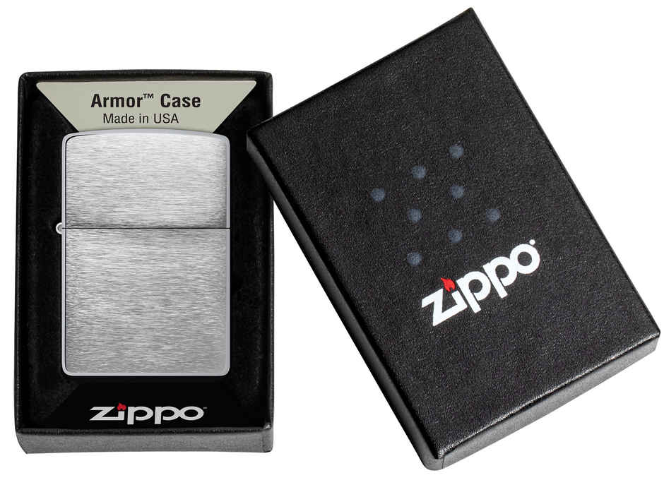 Zippo Armor Brushed Chrome Windproof Pocket Lighter