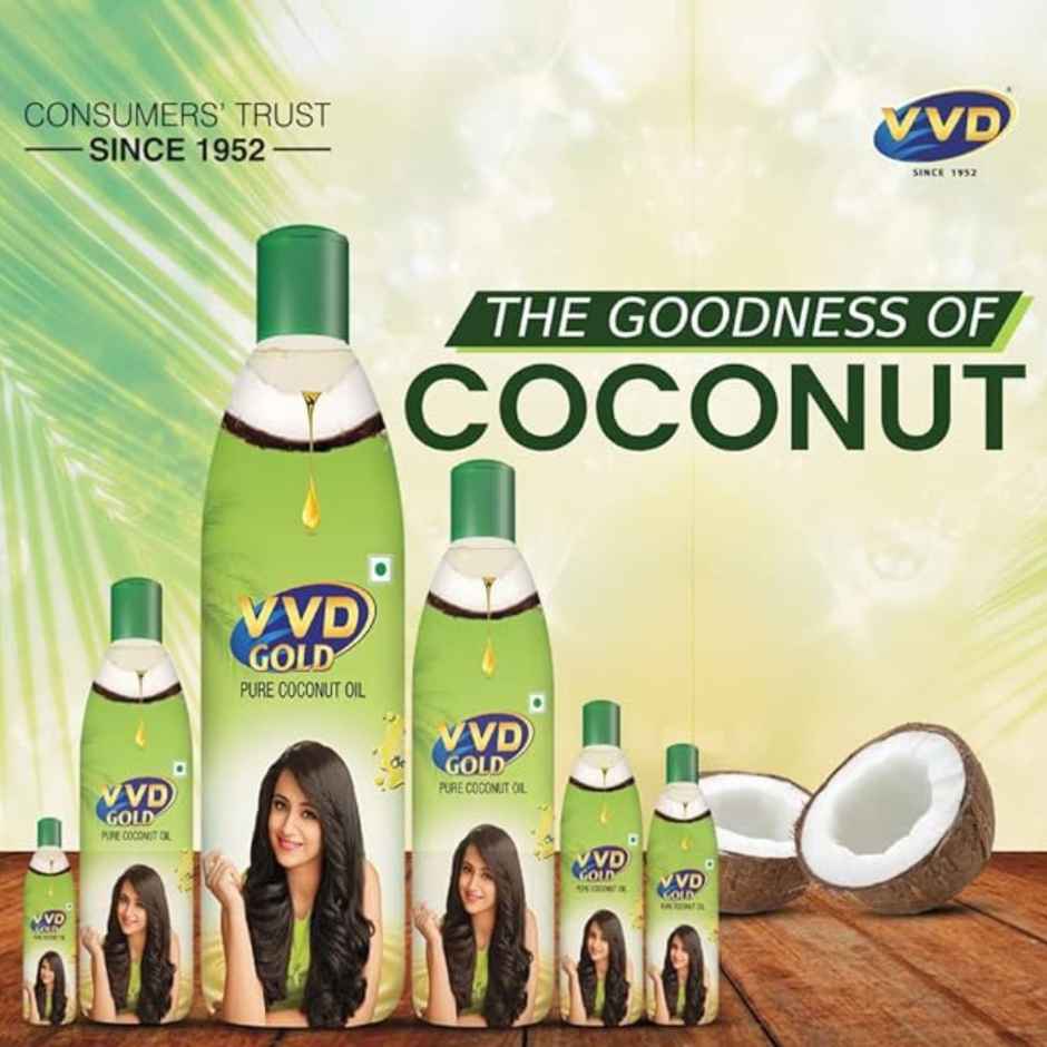 VVD Gold Pure Coconut Oil Bottle