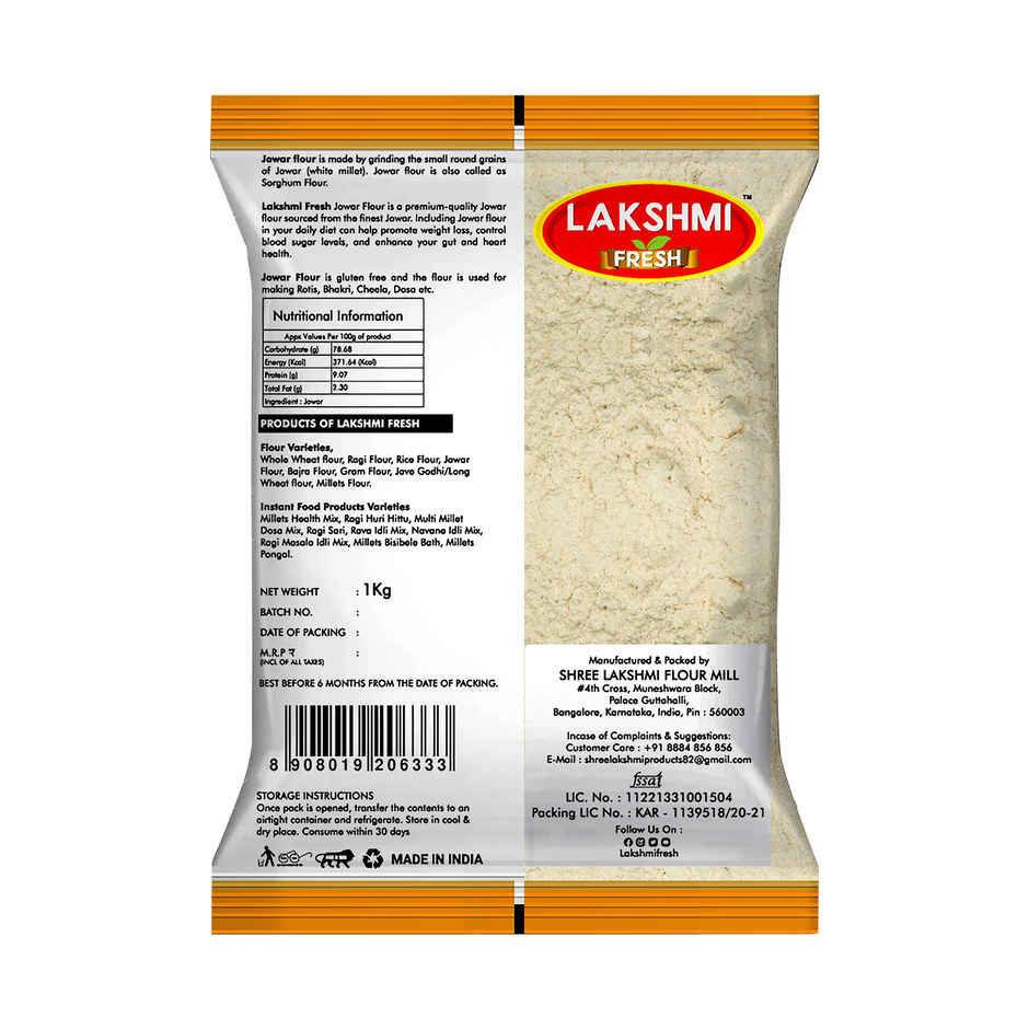 Lakshmi Fresh Jowar Flour| Jowar Atta