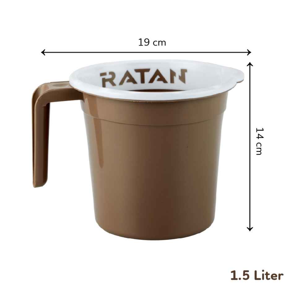 Ratan Plasticware Gloria Mug 1.5 L | Brown