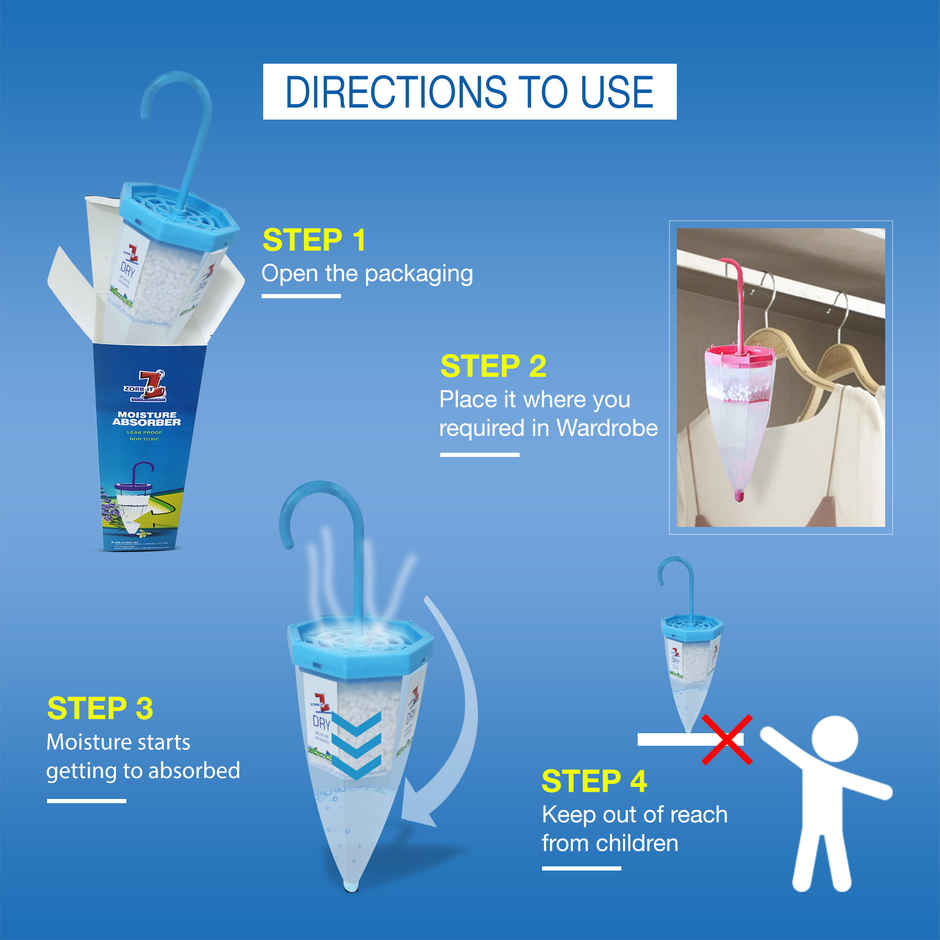 Dr. Bio KEEP IT FRESH Odour+Moisture Absorber + Perfume | 3in1 Air Freshner with Lavendar Fragrance