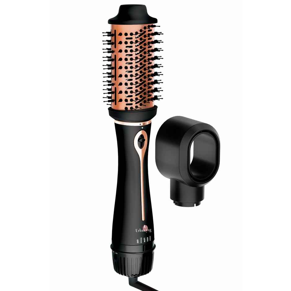 Urban Yog 3-In-1 Hot Air Brush | Dryer, Straightener & Volumizer, 1200W, Rose Gold
