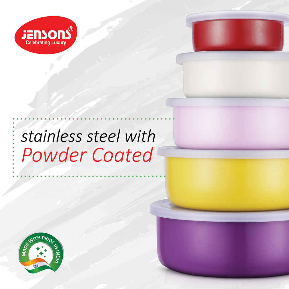 Jensons Ss 5 Pcs Rainbow Bowl Set Container