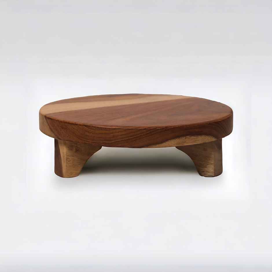 Vesta Homes Wooden Chakla/Pastryboard for Kitchen | Premium Solid Wood Roti Rolling Board