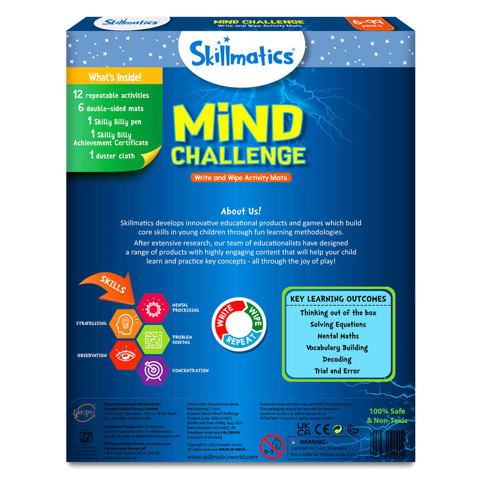 Skillmatics Mind Challenge Learning Game (Box)