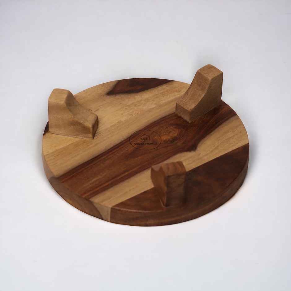 Vesta Homes Wooden Chakla/Pastryboard for Kitchen | Premium Solid Wood Roti Rolling Board