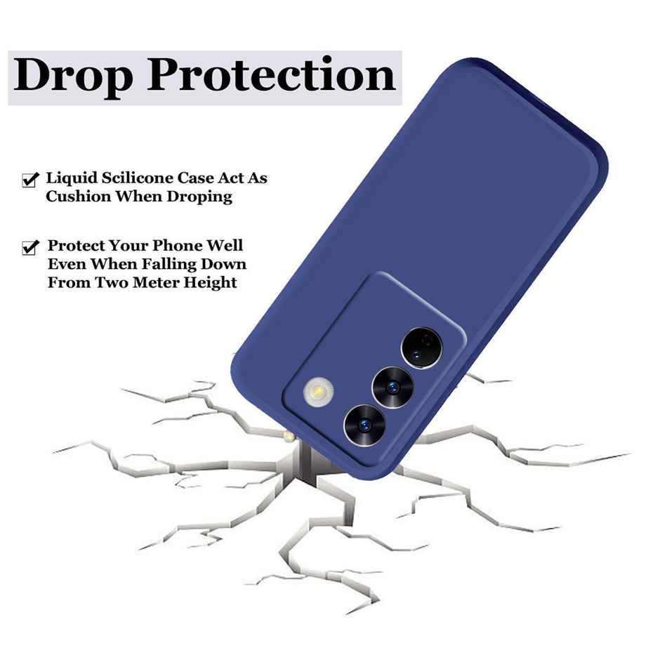 Artistque Case for Vivo T3 5g Back Cover - Plain Liquid Silicone Cover